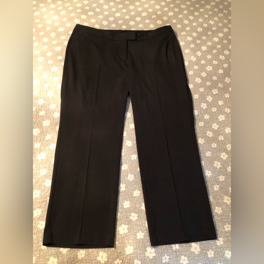 Investments Womens Black & White Polka Dot Slacks Pants Bottoms Plus Sz 18W S